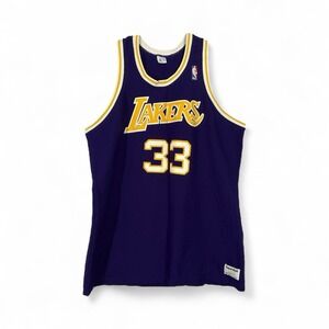 VINTAGE LA Lakers NBA Jersey Size XL MacGregor Sand Knit Retro 33 Kareem